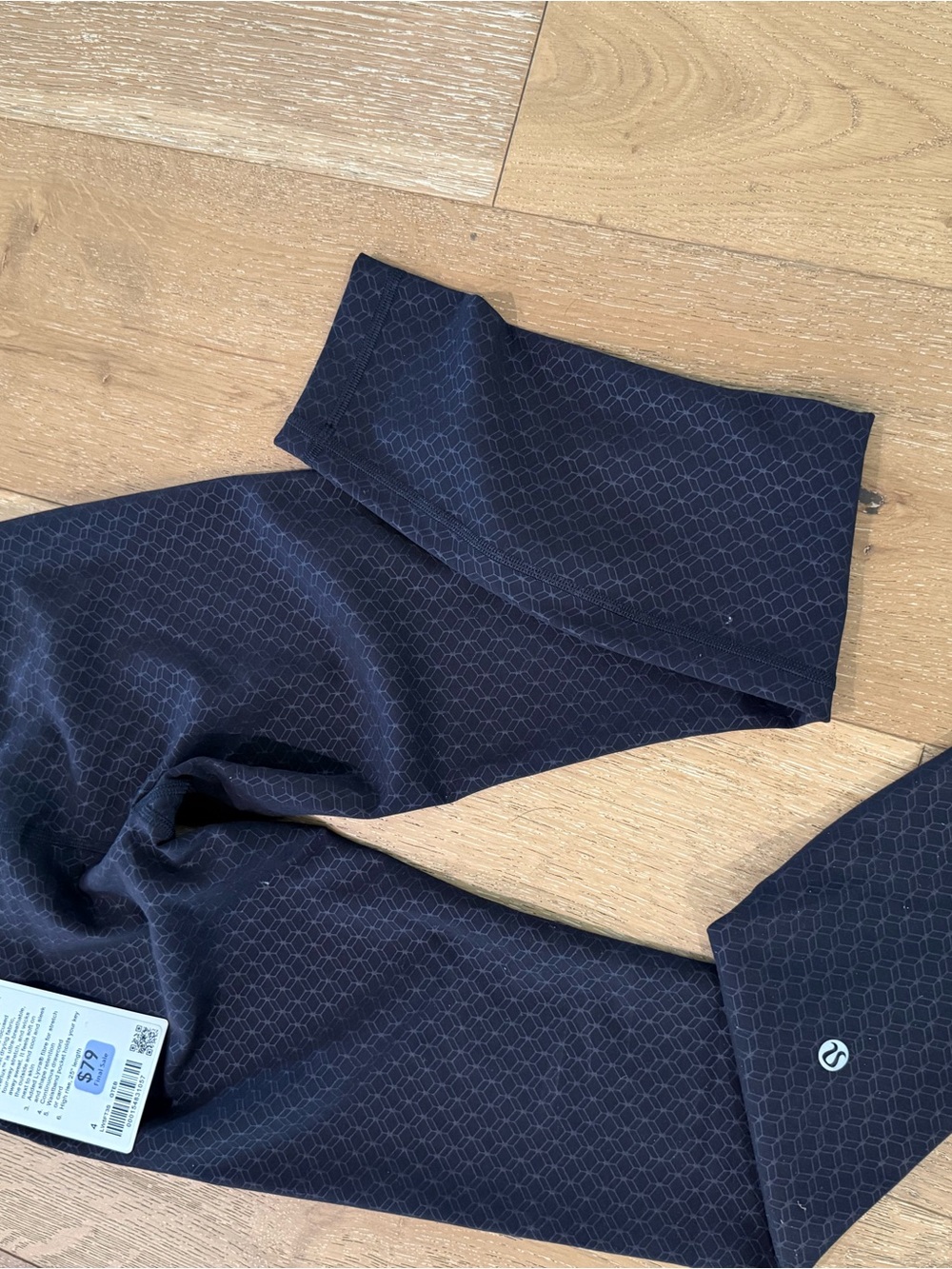 lululemon Wunder Train HR 25” geometric yoga leggings black